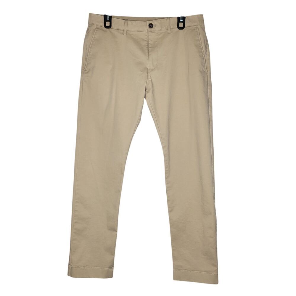 J.Crew Flex Slim Chino Pants Mens 32x30 (34x29) Beige Stretch Preppy Business
